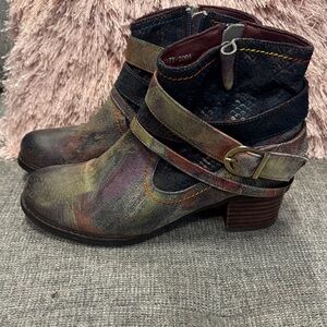 L’Artiste Leather Ankle Boots Size 37